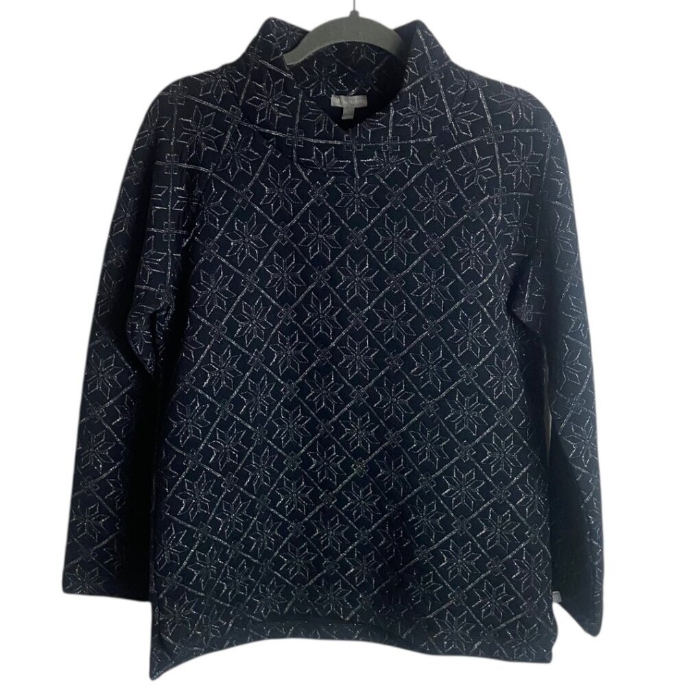 T By Talbots Size Small Snowflake Quilted Wrap Ne… - image 2